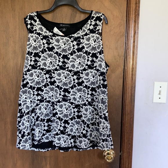 INC International Concepts Tops - Inc sleeveless top with floral embroidered design size 2X